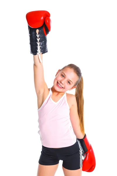Dívka krásná boxer-fitness — Stock fotografie