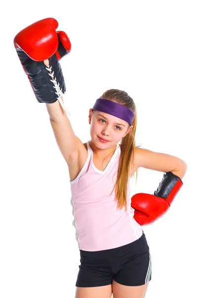 Dívka krásná boxer-fitness — Stock fotografie