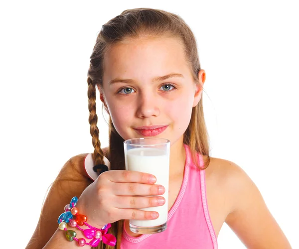Κορίτσι με γάλα — Φωτογραφία Αρχείου