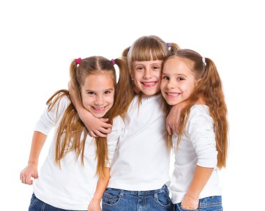 Three attractive girl clipart