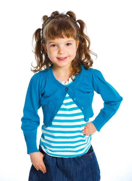 Young model in blue — Stock Photo, Image