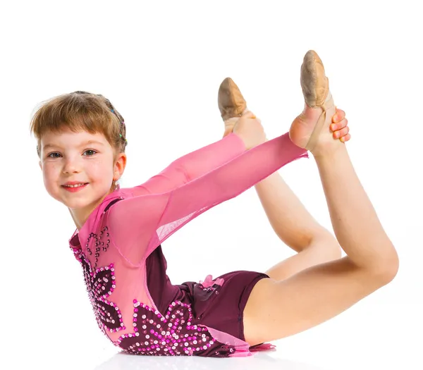 Malý sportovní gymnastka — Stock fotografie