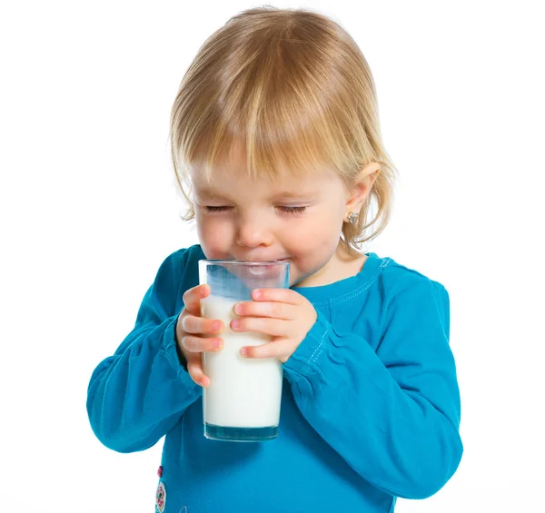 ミルクを持つ少女 — ストック写真