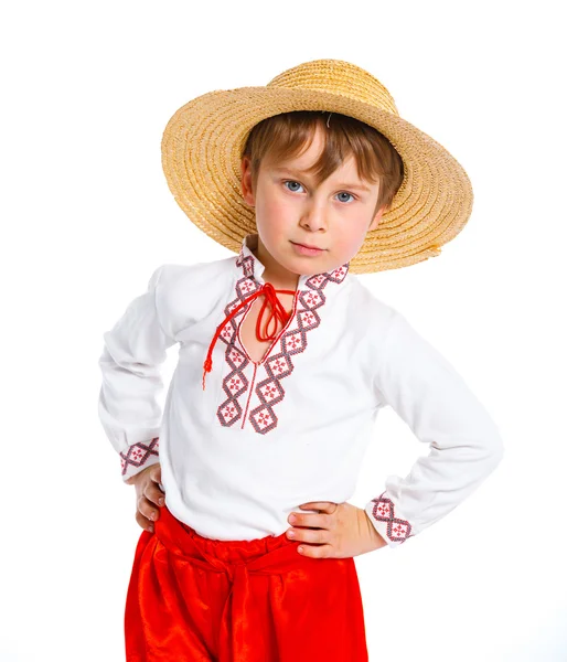 Little boy in Ukrainian national costume — Stock Photo, Image