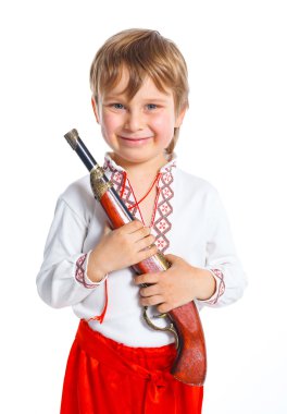 Ukrayna ulusal kostüm küçük çocuk