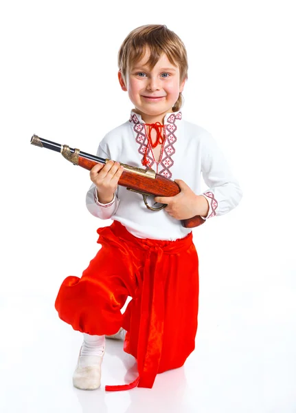Malý chlapec v ukrajinské národní kroj — Stock fotografie
