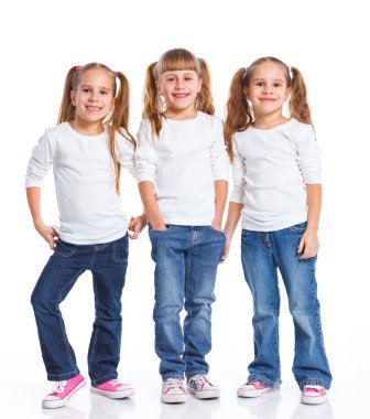 Three attractive girl clipart