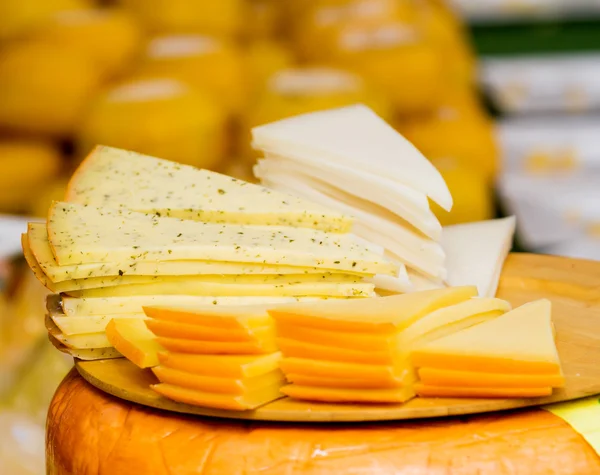 stock image Big group of cheeses