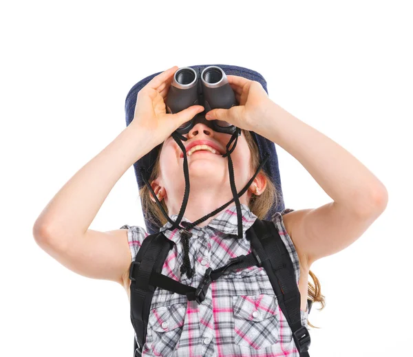 Stock image Teen girl with binocular