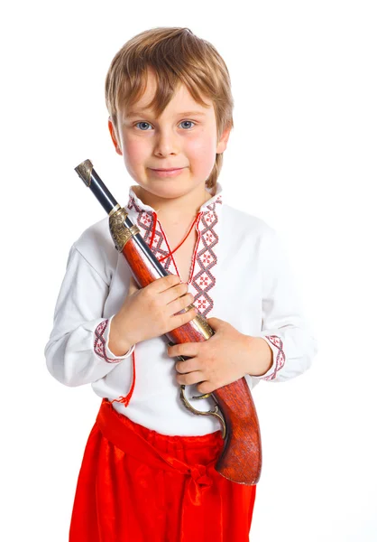 Malý chlapec v ukrajinské národní kroj — Stock fotografie