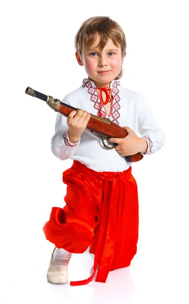 Menino em traje nacional ucraniano — Fotografia de Stock