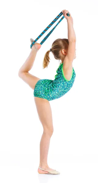 Маленькая гимнастка — стоковое фото