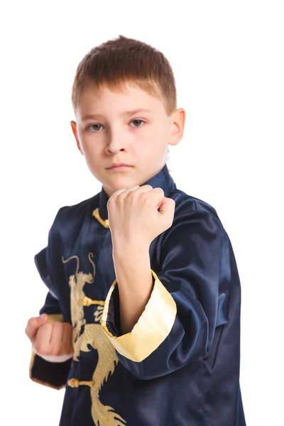 Aikido लड़का स्थिति से लड़ रहा है — स्टॉक फ़ोटो, इमेज