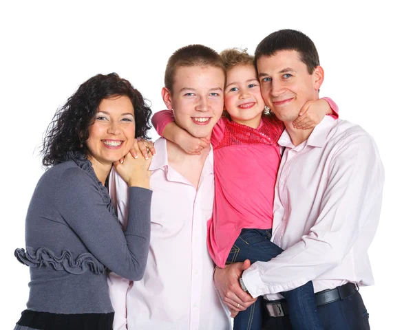 幸福家庭的画像 — 图库照片