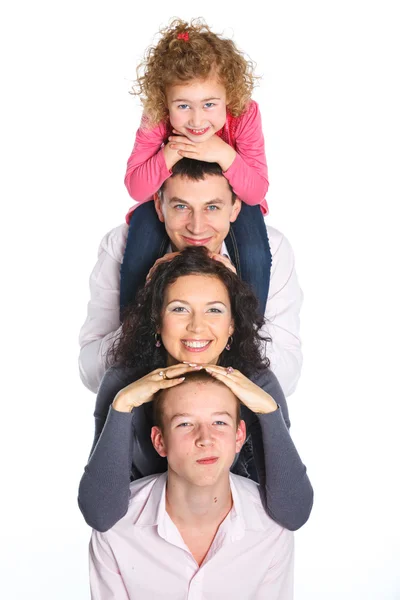 幸福家庭的画像 — 图库照片