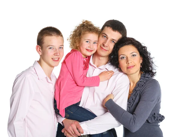 Портрет счастливой семьи — стоковое фото