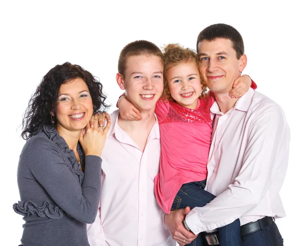 Porträtt av lycklig familj — Stockfoto