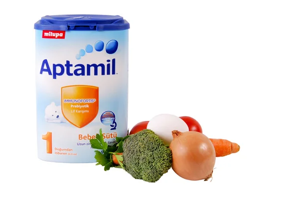 Milupa aptamil παιδικές τροφές — Φωτογραφία Αρχείου