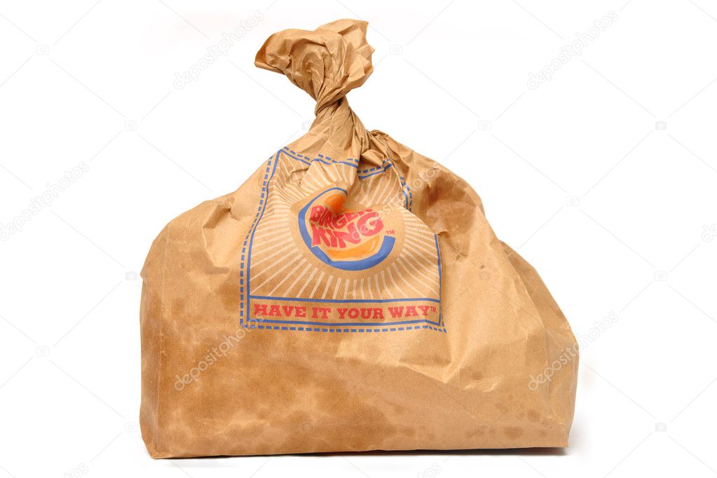 Burger King paper bag with logo