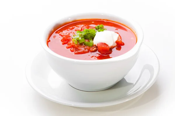 stock image Ukrainian and russian national red soup-borsch