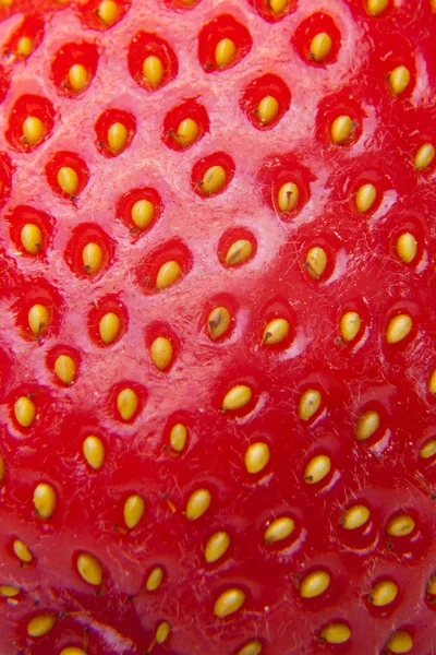 stock image Detailed surface shot of a fresh strawberry