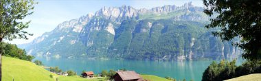 The Walensee in the canton of Grisons, Switzerland clipart