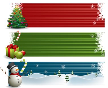 Christmas banners clipart