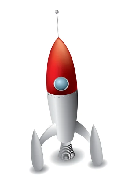Rocket on white background — Stock Vector