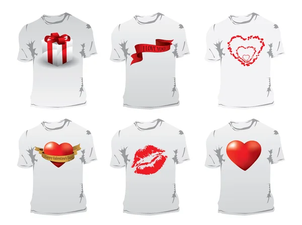 T-Shirt mit Valentinstag-Print — Stockvektor