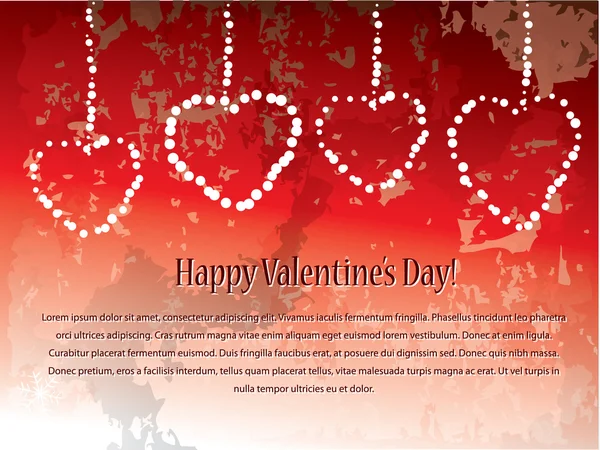 Открытка ко Дню Святого Валентина - Векторный фон с сердцем — стоковый вектор