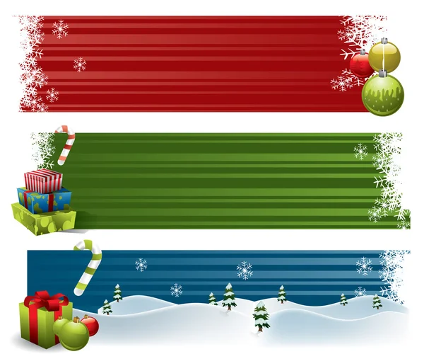 Banderas de Navidad — Vector de stock