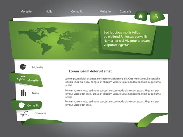 Modelo de design web site vector verde —  Vetores de Stock