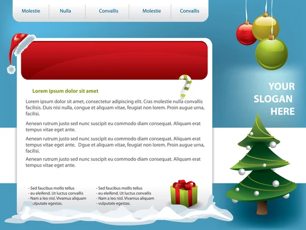 Tema de Navidad Sitio web plantilla — Archivo Imágenes Vectoriales
