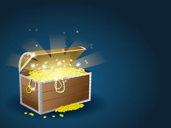 Treasure chest — Stock Vector