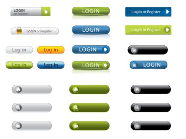 Login buttons clipart