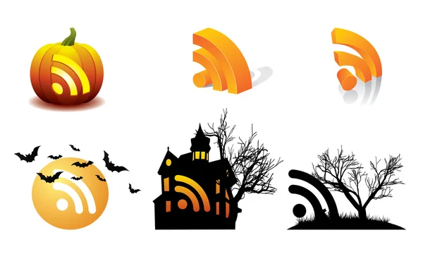 Halloween citrouille vecteur RSS - Octobre — Image vectorielle