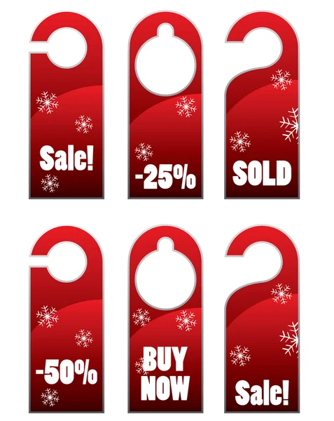 Christma verkoop deur knop of hanger teken — Stockvector