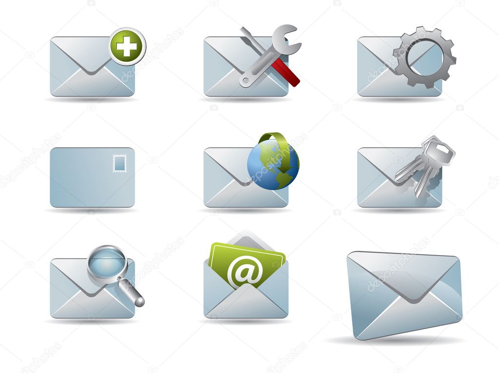 Vector mail icon set