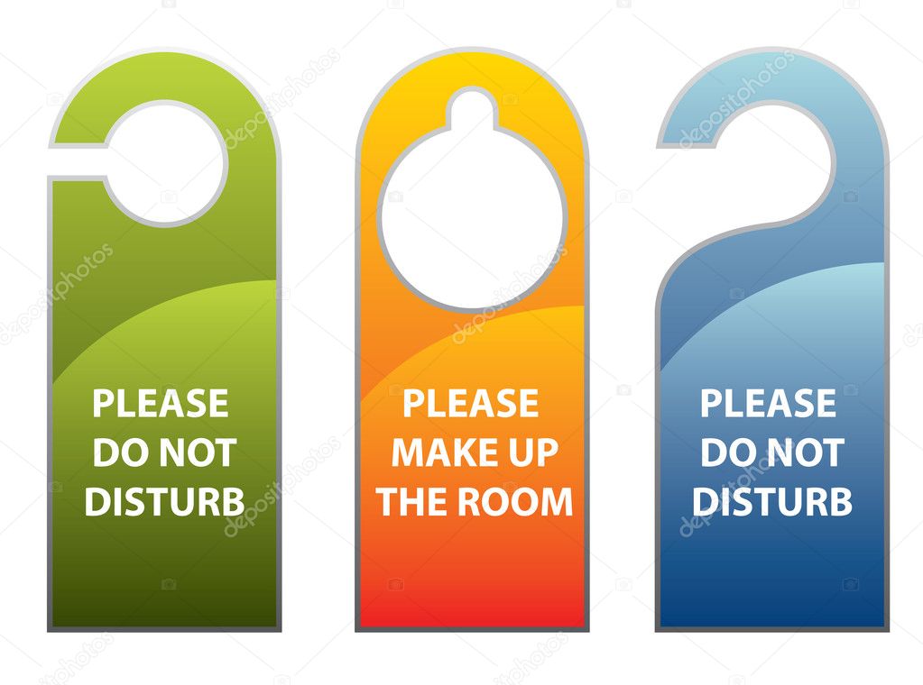 Door knob or hanger sign - do not disturb — Stock Vector 