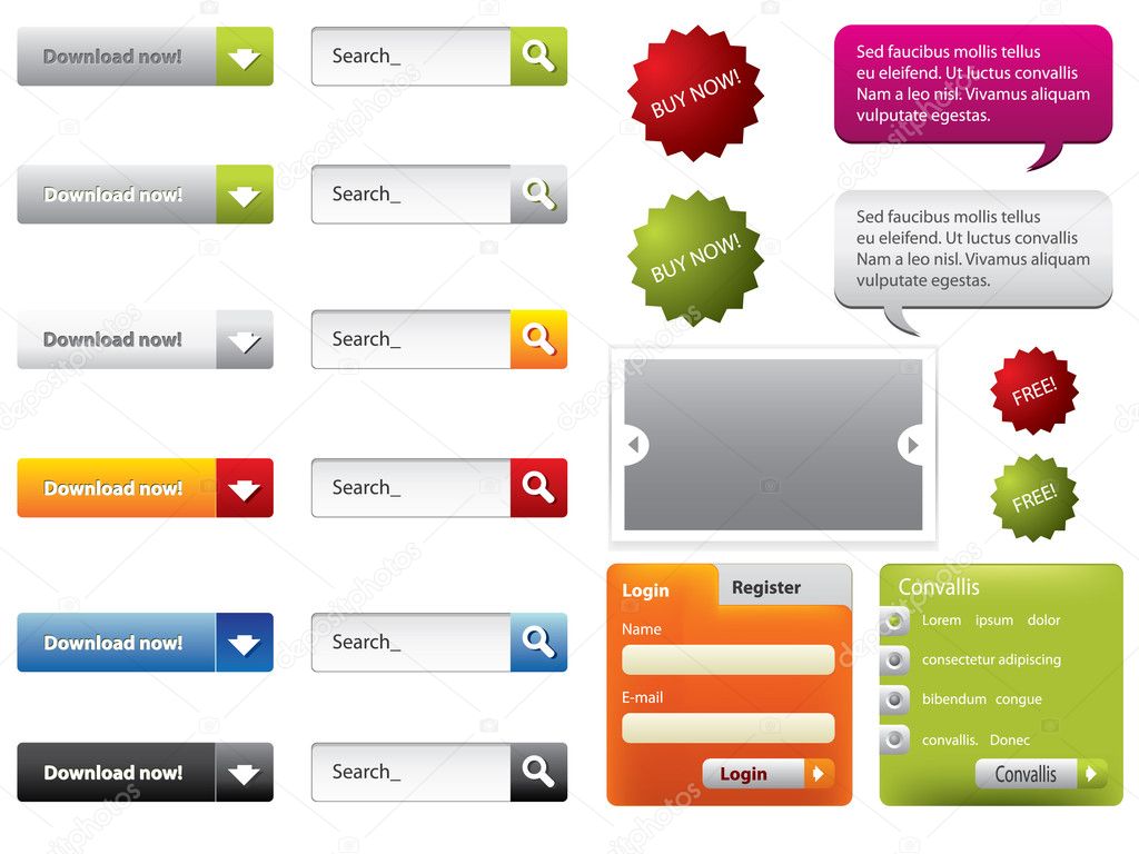 Web Design buttons and forms