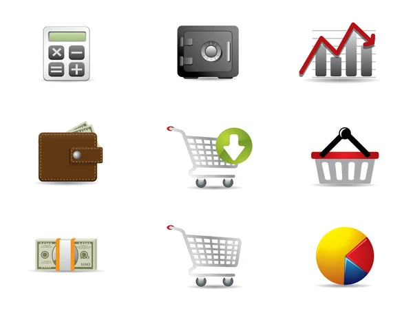 Negócios & Finanças Web Icons —  Vetores de Stock