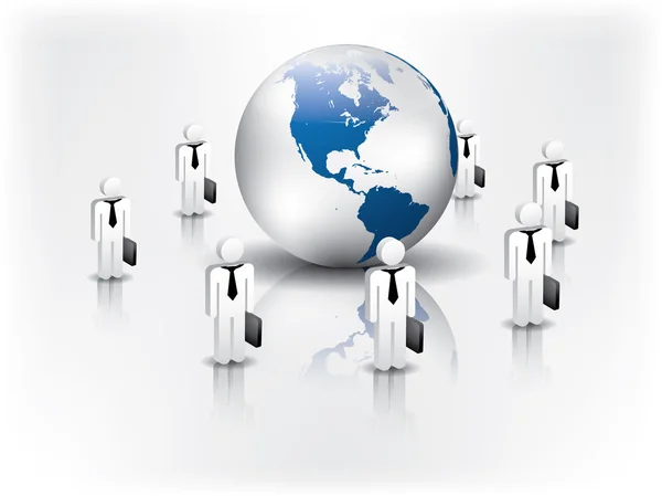 Business netwerk over de hele wereld — Stockvector