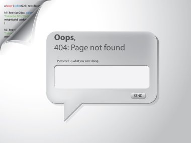 404 Page not found clipart