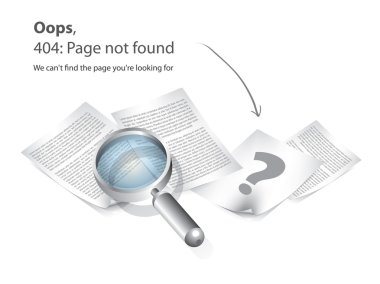 404 Page not found vector clipart