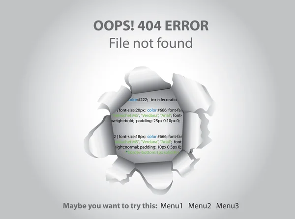 404 Página no encontrada — Vector de stock