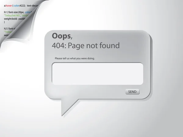 404 sidan kunde inte hittas — Stock vektor