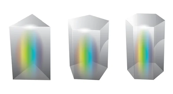 Vector glazen prisma — Stockvector