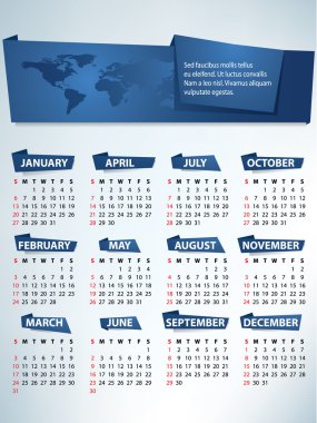 Calendar for 2013 vector clipart