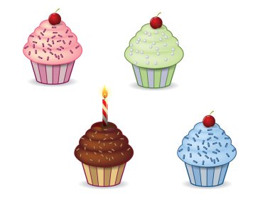 Cute cupcakes clipart