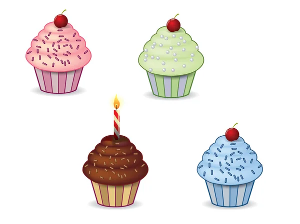 Cupcakes mignons — Image vectorielle